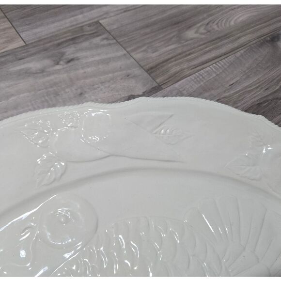 Vintage Thanksgiving Ceramic Platter Made In Italy #703 - Picture 6 of 10
